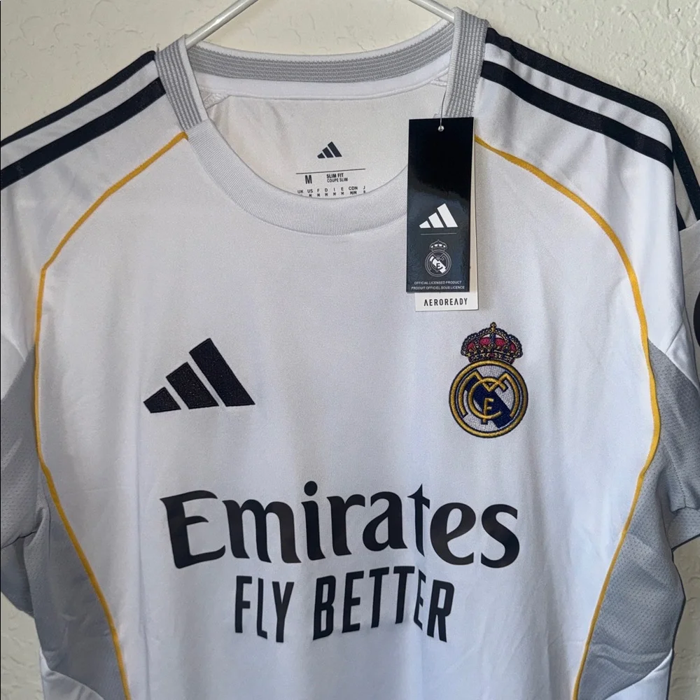 ✅NWT Men Adidas Real Madrid Mbappe Soccer Jersey